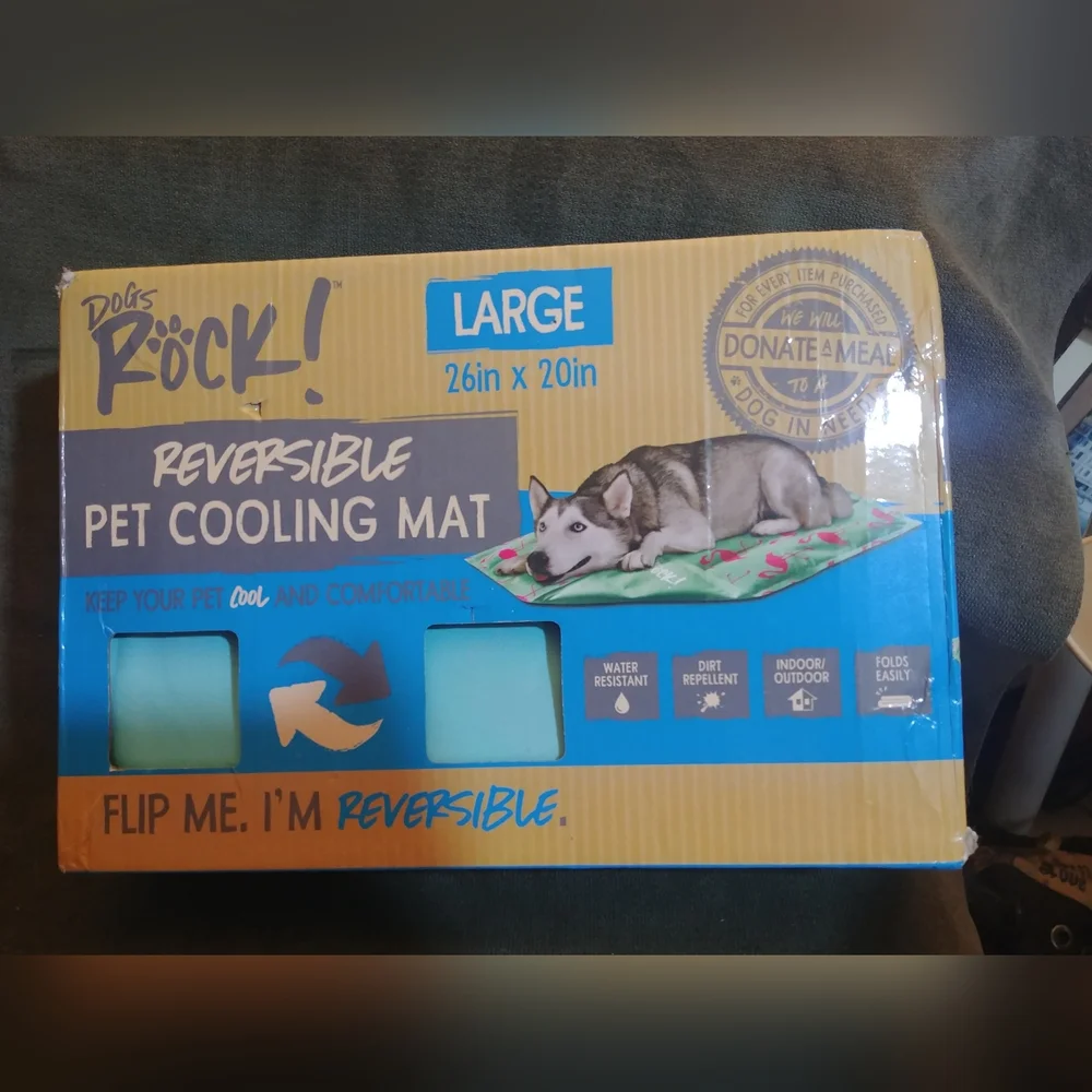 Reversible Pet Cooling Mat - L Green